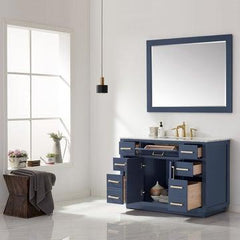 Altair Ivy 48" Single Bathroom Vanity Set in Marble Countertop - The Home Selection