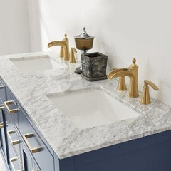 Altair Ivy 60" Double Bathroom Vanity Set in Marble Countertop - The Home Selection
