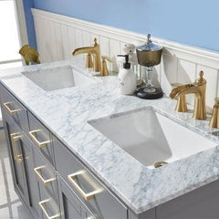 Altair Ivy 60" Double Bathroom Vanity Set in Marble Countertop - The Home Selection