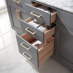 Altair Ivy 72" Double Bathroom Vanity Set in Marble Countertop - The Home Selection