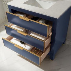 Altair Jackson 36" Single Bathroom Vanity Set in Stone Countertop - The Home Selection