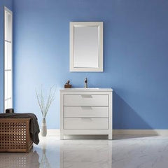 Altair Jackson 36" Single Bathroom Vanity Set in Stone Countertop - The Home Selection