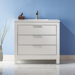 Altair Jackson 36" Single Bathroom Vanity Set in Stone Countertop - The Home Selection