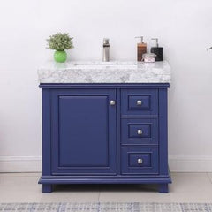 Altair Jardin 36" Single Bathroom Vanity Set in Marble Countertop - The Home Selection