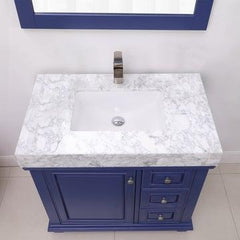 Altair Jardin 36" Single Bathroom Vanity Set in Marble Countertop - The Home Selection