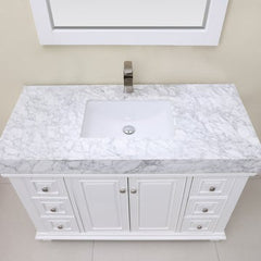 Altair Jardin 48" Single Bathroom Vanity Set in Marble Countertop - The Home Selection