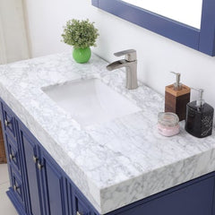 Altair Jardin 48" Single Bathroom Vanity Set in Marble Countertop - The Home Selection
