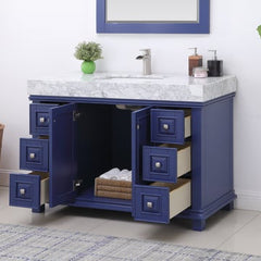 Altair Jardin 48" Single Bathroom Vanity Set in Marble Countertop - The Home Selection