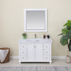 Altair Jardin 48" Single Bathroom Vanity Set in Marble Countertop - The Home Selection