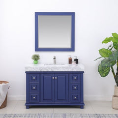 Altair Jardin 48" Single Bathroom Vanity Set in Marble Countertop - The Home Selection