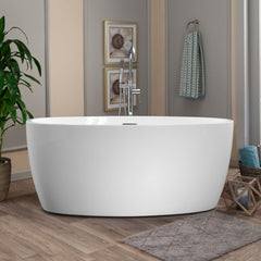 Altair Jolie 55" x 32" Freestanding Soaking Acrylic Bathtub - The Home Selection