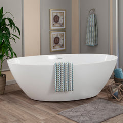 Altair Jolie 69" x 40" Freestanding Soaking Acrylic Bathtub - The Home Selection