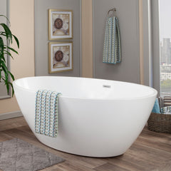 Altair Jolie 69" x 40" Freestanding Soaking Acrylic Bathtub - The Home Selection