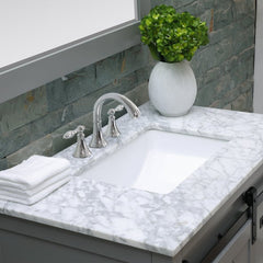 Altair Kinsley 36" Single Bathroom Vanity Set in Marble Countertop - The Home Selection