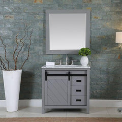 Altair Kinsley 36" Single Bathroom Vanity Set in Marble Countertop - The Home Selection