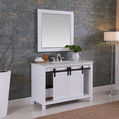 Altair Kinsley 48" Single Bathroom Vanity Set in Marble Countertop - The Home Selection