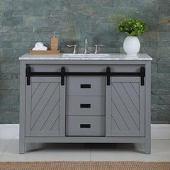 Altair Kinsley 48" Single Bathroom Vanity Set in Marble Countertop - The Home Selection
