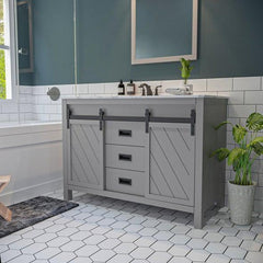 Altair Kinsley 48" Single Bathroom Vanity Set in Marble Countertop - The Home Selection