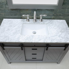 Altair Kinsley 48" Single Bathroom Vanity Set in Marble Countertop - The Home Selection