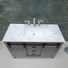 Altair Kinsley 48" Single Bathroom Vanity Set in Marble Countertop - The Home Selection