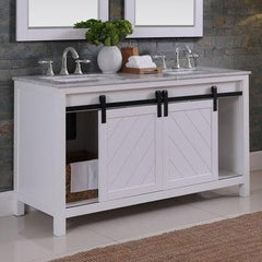 Altair Kinsley 60" Single Bathroom Vanity Set with Marble Countertop - The Home Selection