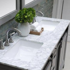 Altair Kinsley 60" Single Bathroom Vanity Set with Marble Countertop - The Home Selection