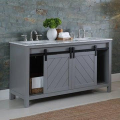 Altair Kinsley 60" Single Bathroom Vanity Set with Marble Countertop - The Home Selection