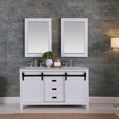 Altair Kinsley 60" Single Bathroom Vanity Set with Marble Countertop - The Home Selection