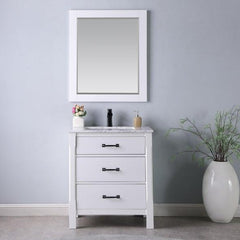 Altair Maribella 30" Single Bathroom Vanity Set in Marble Countertop - The Home Selection
