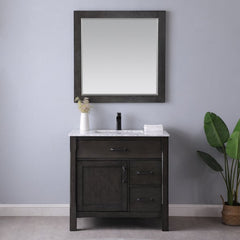 Altair Maribella 36" Single Bathroom Vanity Set with Marble Countertop - The Home Selection