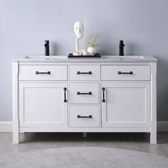 Altair Maribella 60" Double sinks Bathroom Vanity Set with Marble Countertop - The Home Selection