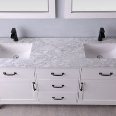 Altair Maribella 72" Double sinks Bathroom Vanity set with Marble Countertop - The Home Selection