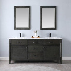 Altair Maribella 72" Double sinks Bathroom Vanity set with Marble Countertop - The Home Selection
