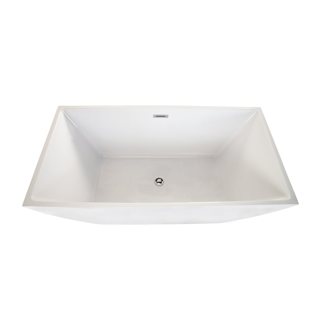 Altair Montague 59" x 30" Freestanding Soaking Acrylic Bathtub - The Home Selection