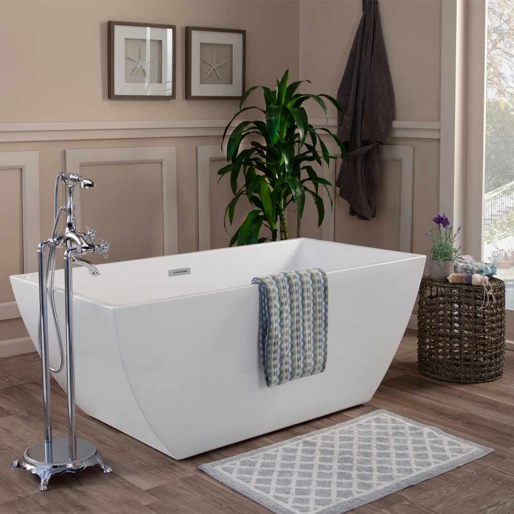 Altair Montague 67" x 32" Freestanding Soaking Acrylic Bathtub - The Home Selection