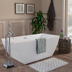 Altair Montague 67" x 32" Freestanding Soaking Acrylic Bathtub - The Home Selection