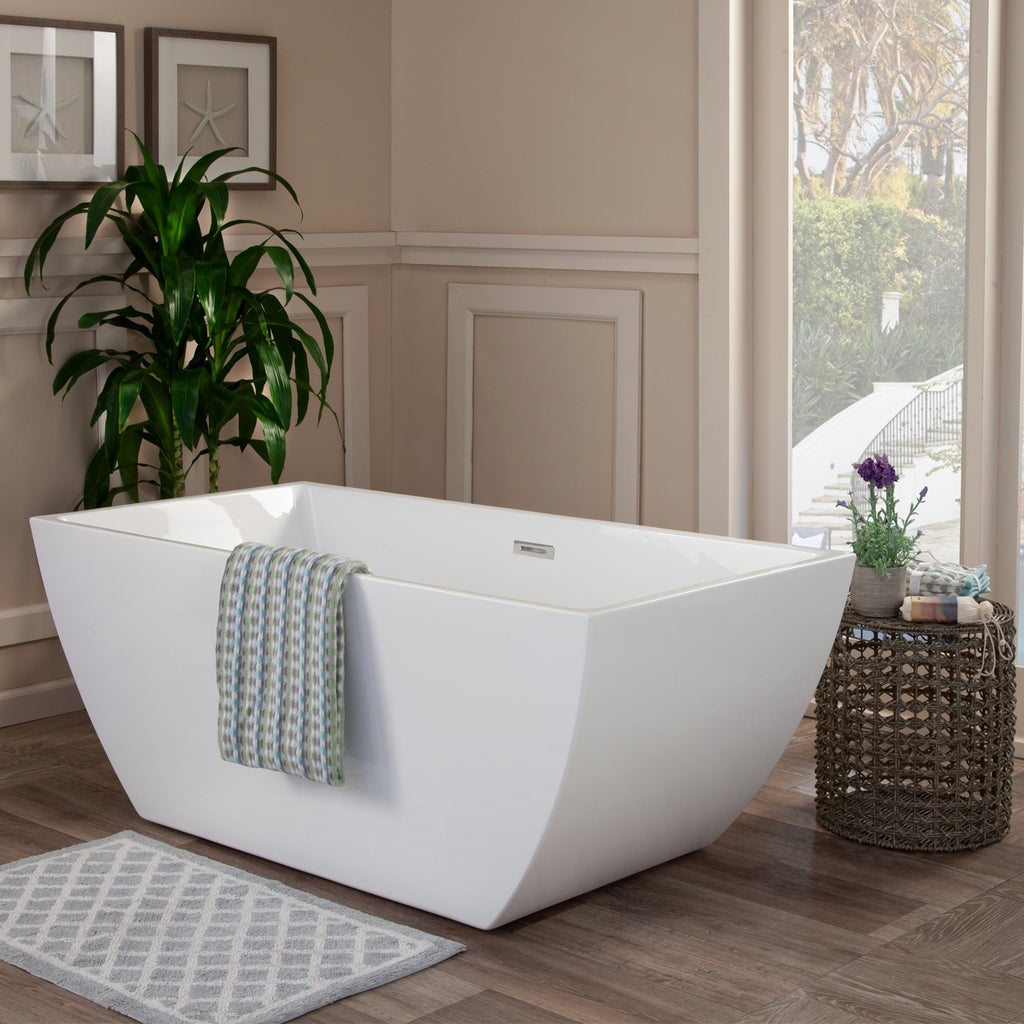 Altair Montague 67" x 32" Freestanding Soaking Acrylic Bathtub - The Home Selection