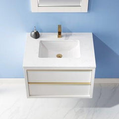 Altair Morgan 30" Single Bathroom Vanity Set with Stone Countertop - The Home Selection
