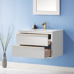 Altair Morgan 30" Single Bathroom Vanity Set with Stone Countertop - The Home Selection