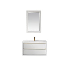 Altair Morgan 36" Single Bathroom Vanity Set with Stone Countertop - The Home Selection