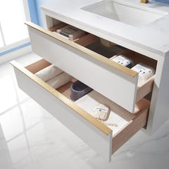 Altair Morgan 36" Single Bathroom Vanity Set with Stone Countertop - The Home Selection