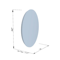 Altair Oval LED Mirror Modern Frameless Vanity - Matera - The Home Selection