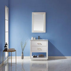 Altair Remi 30" Single Bathroom Vanity Set with Marble Countertop - The Home Selection