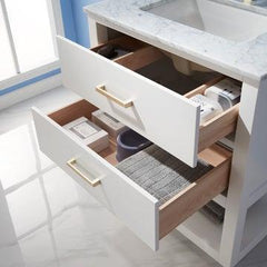 Altair Remi 30" Single Bathroom Vanity Set with Marble Countertop - The Home Selection