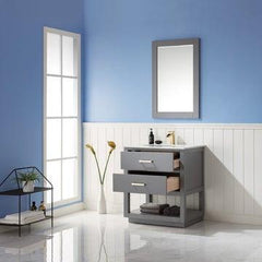 Altair Remi 30" Single Bathroom Vanity Set with Marble Countertop - The Home Selection
