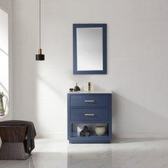 Altair Remi 30" Single Bathroom Vanity Set with Marble Countertop - The Home Selection