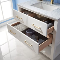 Altair Remi 36" Single Bathroom Vanity Set in Marble Countertop - The Home Selection
