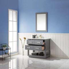 Altair Remi 36" Single Bathroom Vanity Set in Marble Countertop - The Home Selection
