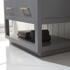 Altair Remi 36" Single Bathroom Vanity Set in Marble Countertop - The Home Selection