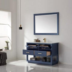 Altair Remi 48" Single Bathroom Vanity Set with Marble Countertop - The Home Selection